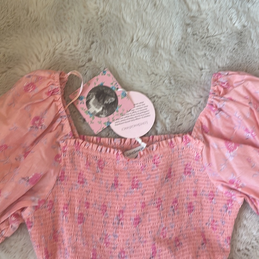 LoveShackFancy Pink Floral Maxi Dress - Picture 6 of 6